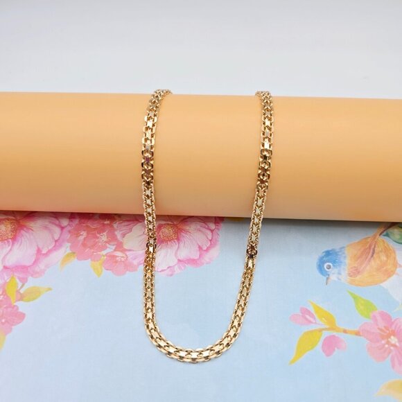 Chunky Rose Gold Chain Necklace, 24 Inch, Gold Plated Over Brass, XPNL0107 - Picture 1 of 12